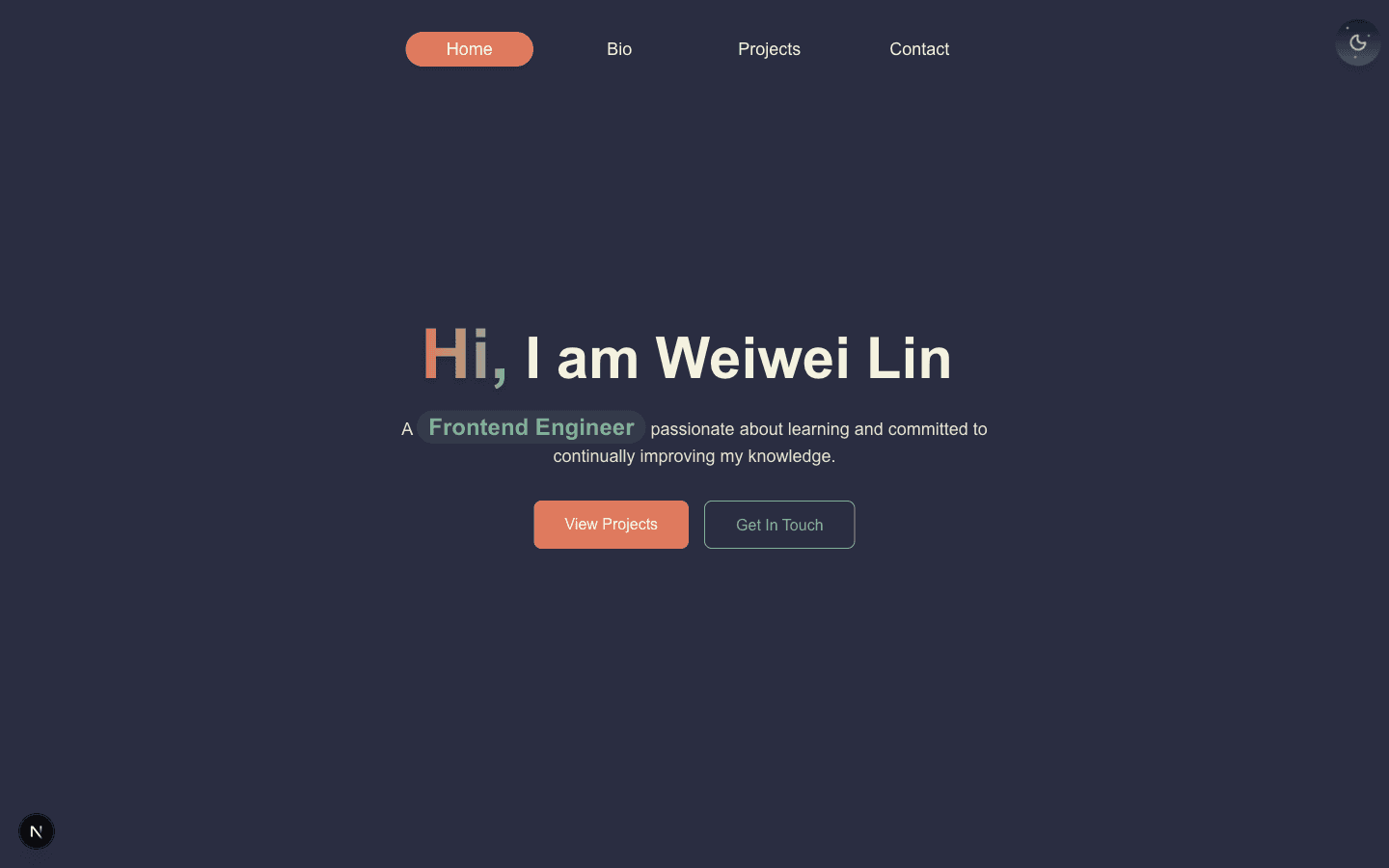Personal Website v3 screenshot 1
